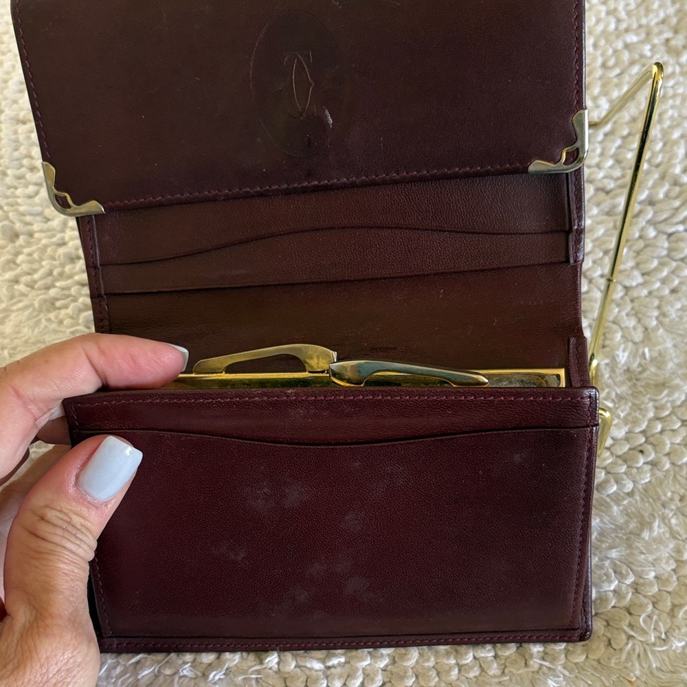 Cartier Burgundy Leather Wallet - Picture 8 of 12